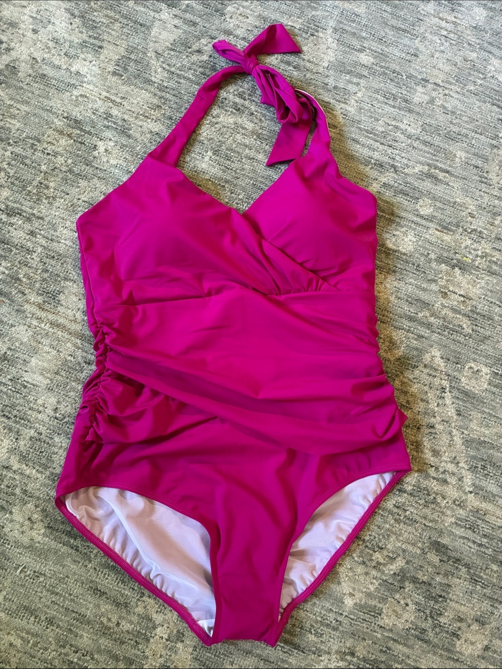Boden NWT Magenta Halter One-Piece Swimsuit - size 14L